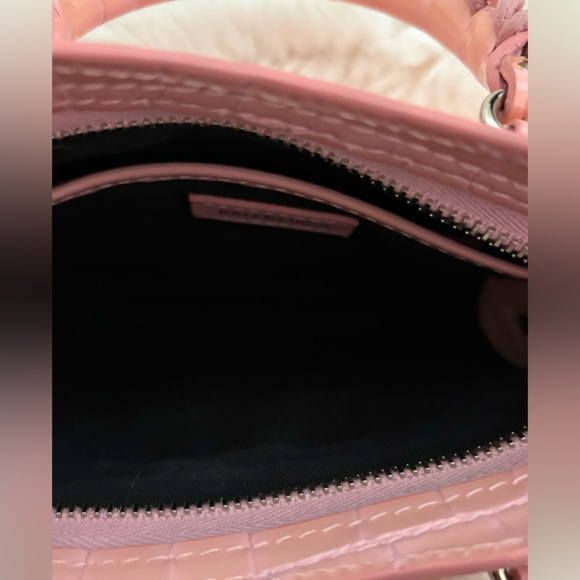 *RARE* Balenciaga Patent Crocodile Embossed Nano City Light Pink - Picture 14 of 15